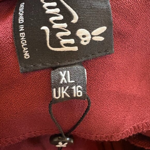 NWT Hell Bunny Burgundy Red Embellished Rhinestone Fit & Flare ModCloth Holiday - Picture 11 of 12